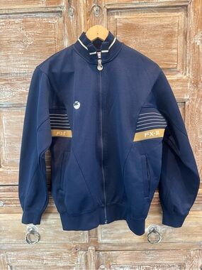 Asics Tiger Vintage 90’s FX-II Navy Full Zip Jacket Size Large Unisex